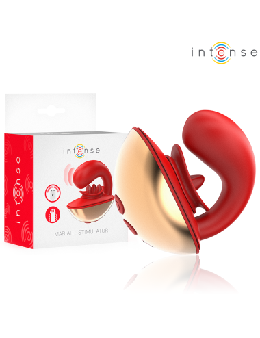 INTENSE - MARIAH VIBRATOR & STIMULATOR IN U SHAPE 10 VIBRATIONS RED