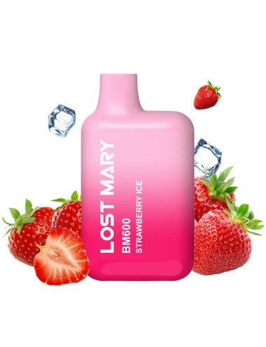 LOST MARY - BM600 NICOTINE VAPER 2% DISPOSABLE STRAWBERRY ICE