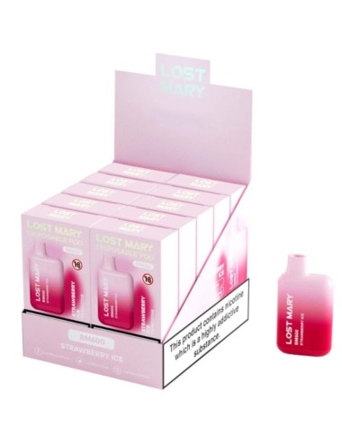 LOST MARY - BM600 NICOTINE VAPER 2% DISPOSABLE STRAWBERRY ICE