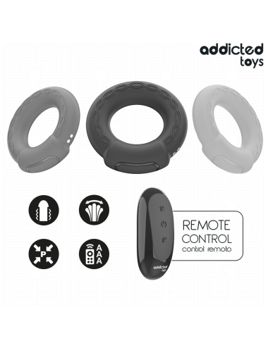 ADDICTED TOYS - HEATING EFFECT VIBRATING COCK RING REMOTE CONTROL
