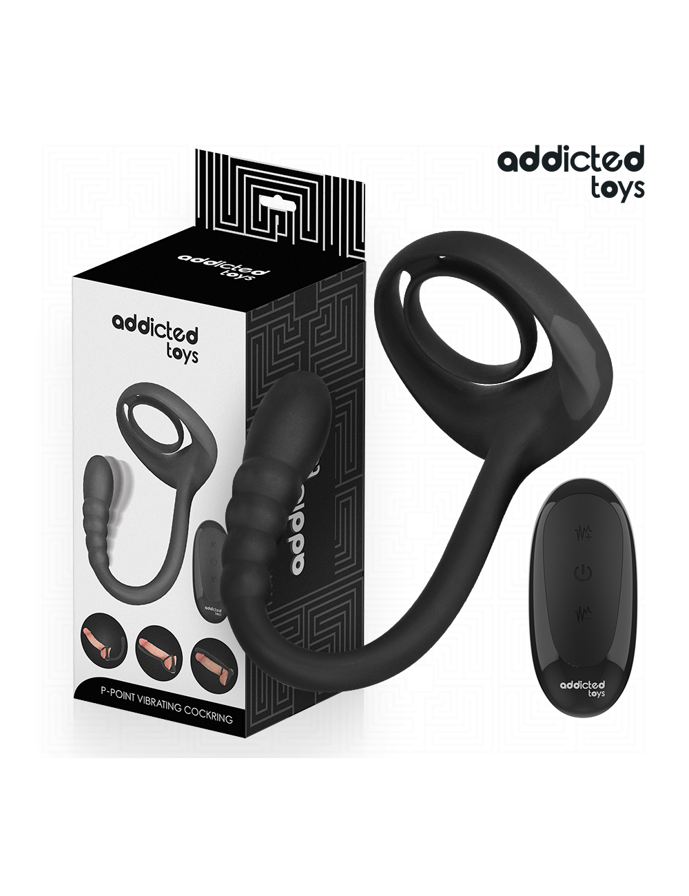 ADDICTED TOYS - P-SPOT VIBRATING COCK RING REMOTE CONTROL