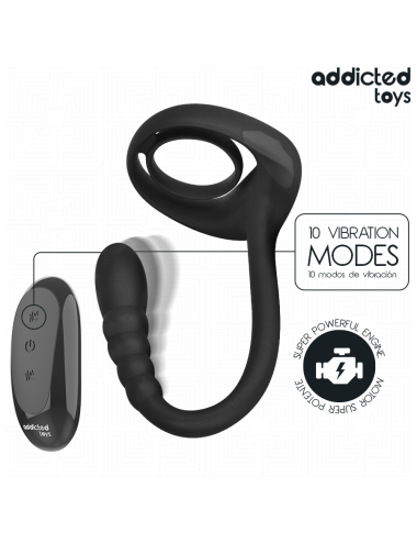 ADDICTED TOYS - P-SPOT VIBRATING COCK RING REMOTE CONTROL