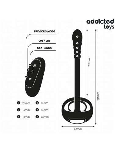 ADDICTED TOYS - P-SPOT VIBRATING COCK RING REMOTE CONTROL