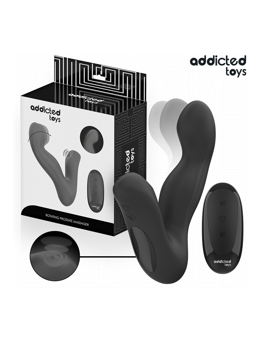 ADDICTED TOYS - OSCILLATING PROSTATE MASSAGER WITH PULSATION MODE REMOTE CONTROL