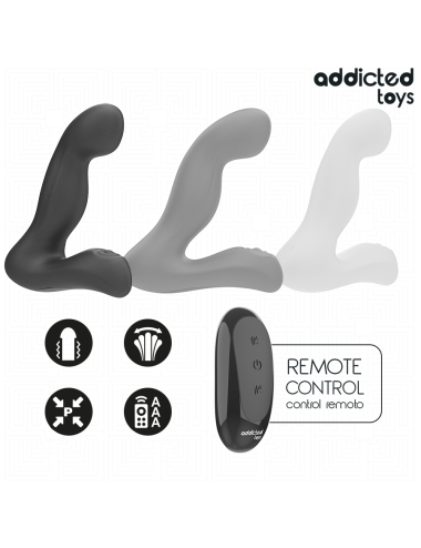 ADDICTED TOYS - OSCILLATING PROSTATE MASSAGER WITH PULSATION MODE REMOTE CONTROL
