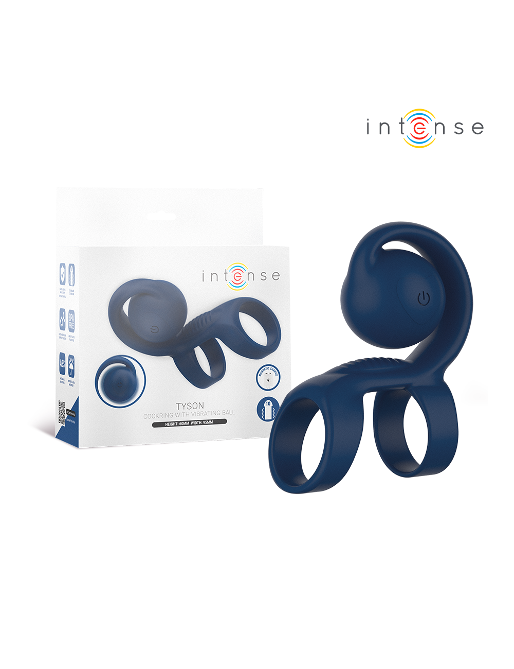 INTENSE - TYSON COCK RING WITH VIBRATING BALL Ø 3.2 CM
