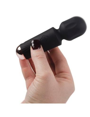 ROCKS-OFF - MINI RECHARGEABLE WAND 16 FUNCTIONS BLACK TULIP