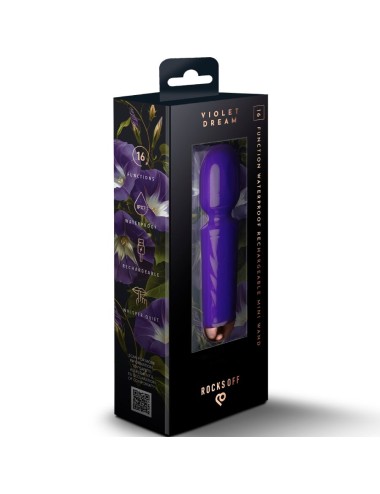 ROCKS-OFF - MINI RECHARGEABLE WAND 16 FUNCTIONS VIOLET DREAM
