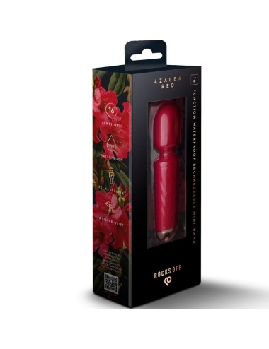 ROCKS-OFF - MINI RECHARGEABLE WAND 16 FUNCTIONS AZALEA RED