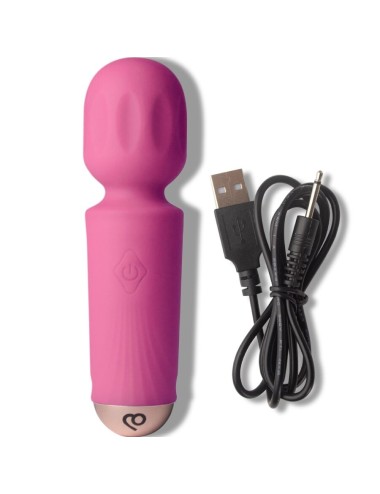 ROCKS-OFF - MINI RECHARGEABLE WAND 16 FUNCTIONS PEONY PINK