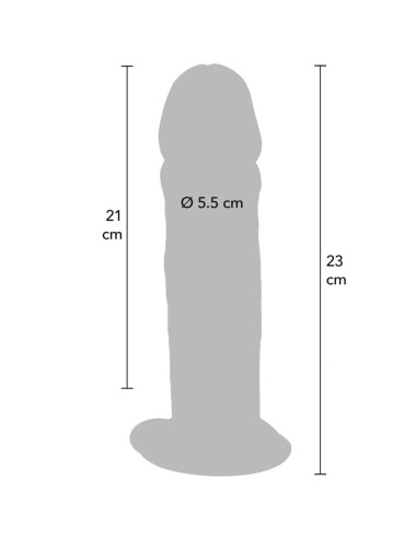 GET REAL - DELUXE THICK DOUBLE-DENSITY TPE DONG 23 CM