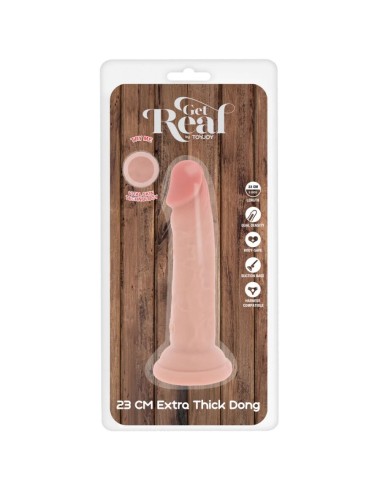 GET REAL - DELUXE THICK DOUBLE-DENSITY TPE DONG 23 CM