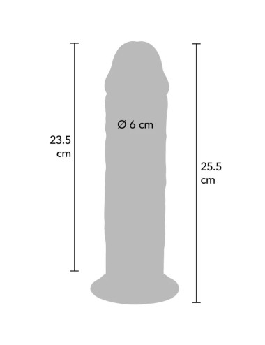 GET REAL - DELUXE THICK DOUBLE-DENSITY TPE DONG 25.5 CM