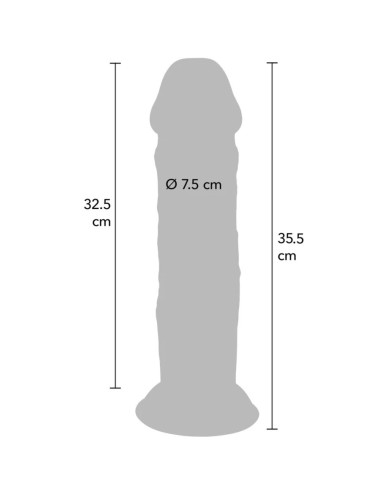 GET REAL - DELUXE THICK DOUBLE-DENSITY TPE DONG 35.5 CM