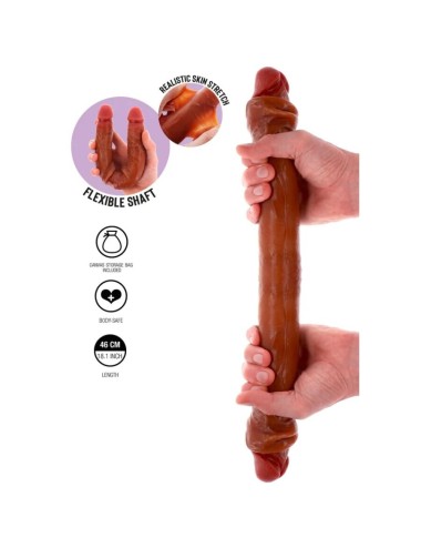 GET REAL - DOUBLE-ENDED SILICONE DILDO CARAMEL 46 CM