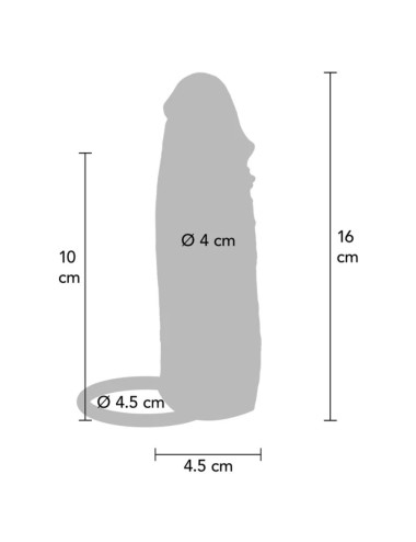 GET REAL - HYDRATED SKIN SILICONE PENIS SLEEVE CARAMEL 16 CM