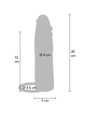 GET REAL - HYDRATED SKIN SILICONE PENIS SLEEVE CARAMEL 20 CM