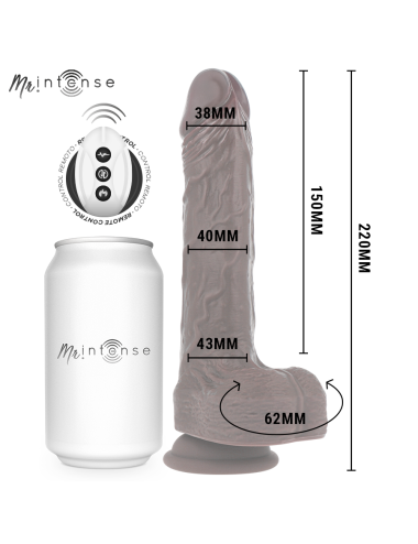 MR INTENSE - MATT REALISTIC MULTIFUNCTION WITH VIBRATION UP AND DOWN REMOTE CONTROL 22 CM -O- 4 CM