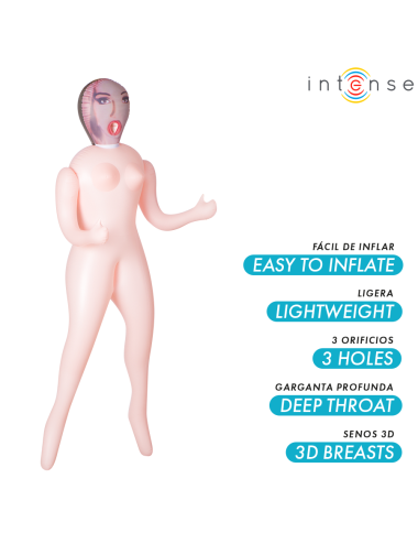 INTENSE DOLLS - MONIQUE INFLATABLE DOLL WITH THREE ORIFICES