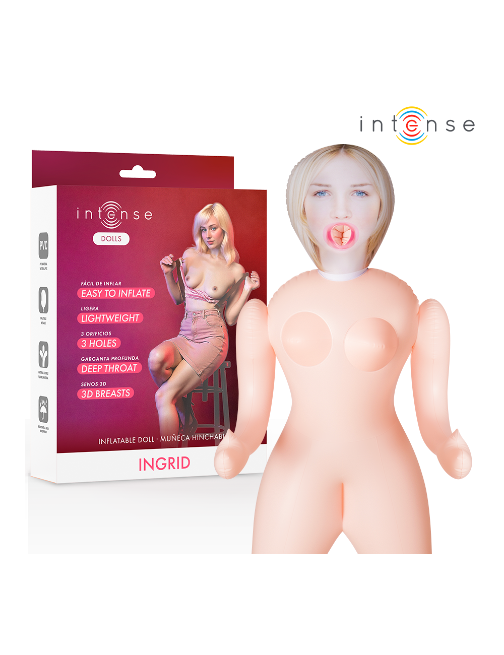INTENSE DOLLS - INGRID INFLATABLE DOLL WITH THREE ORIFICES
