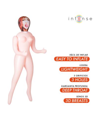 INTENSE DOLLS - SCARLETT INFLATABLE DOLL WITH THREE ORIFICES