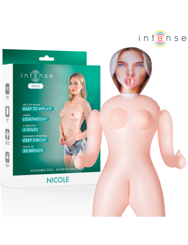 INTENSE DOLLS - NICOLE INFLATABLE DOLL WITH THREE ORIFICES