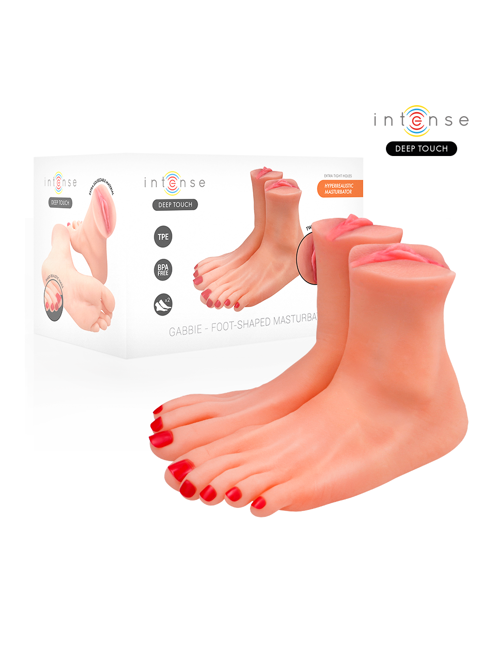 INTENSE DEEP TOUCH - GABBIE TWO-PIECE FOOT-SHAPED MASTUBADOR