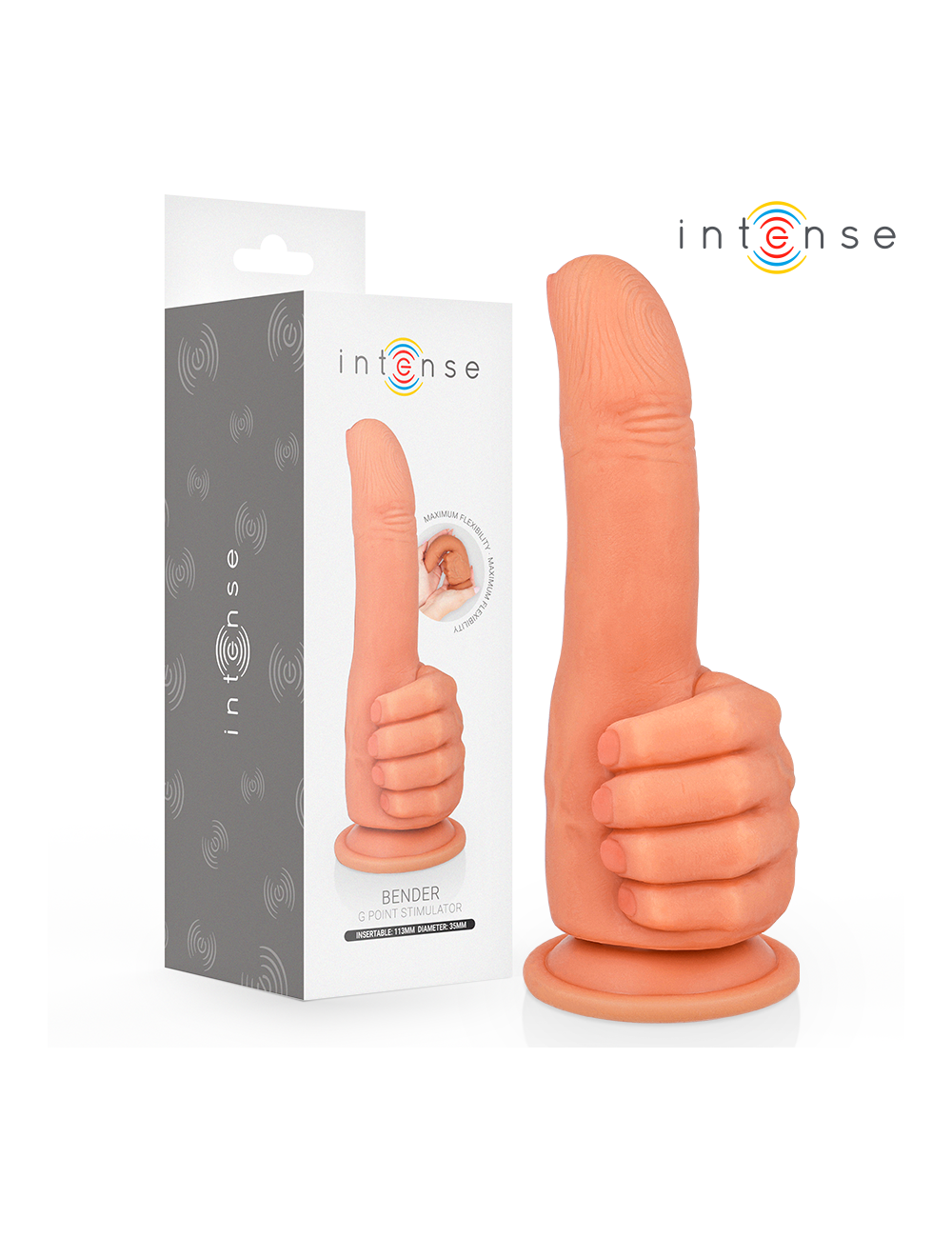 INTENSE - BENDER G-SPOT STIMULATOR FLEXIBLE HAND 11.3 CM