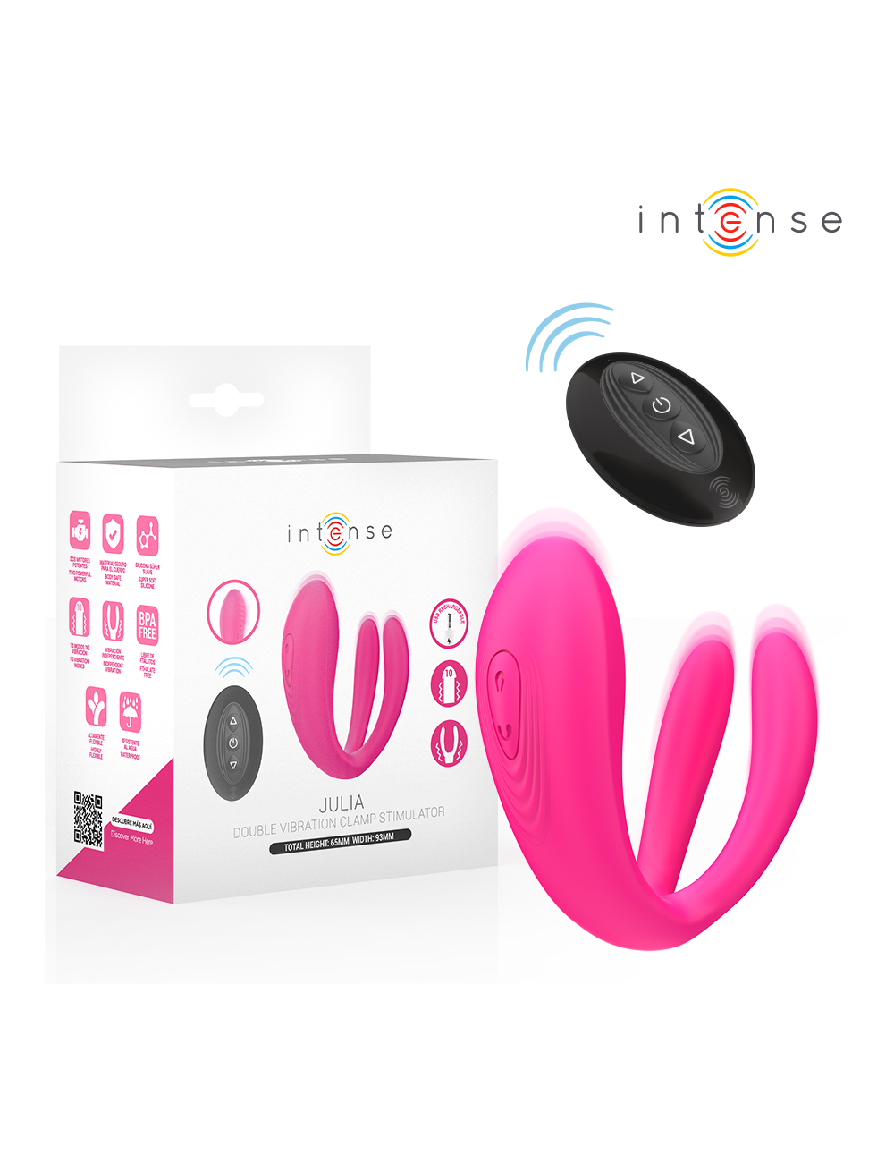 INTENSE - JULIA DOUBLE VIBRATOR CLAMP STIMULATOR REMOTE CONTROL