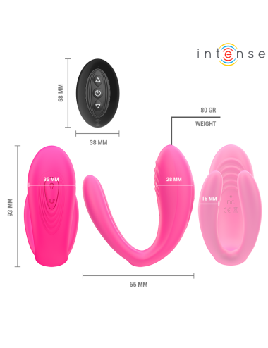 INTENSE - JULIA DOUBLE VIBRATOR CLAMP STIMULATOR REMOTE CONTROL