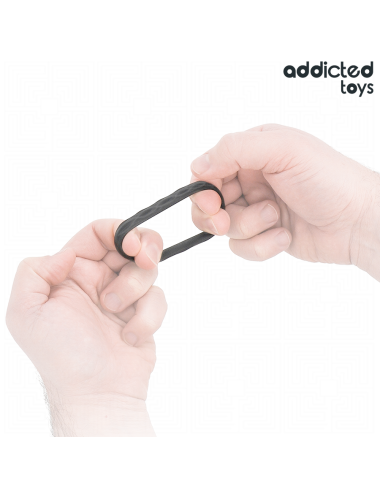 ADDICTED TOYS - TEXTURED COCK RING SET 4 SIZES