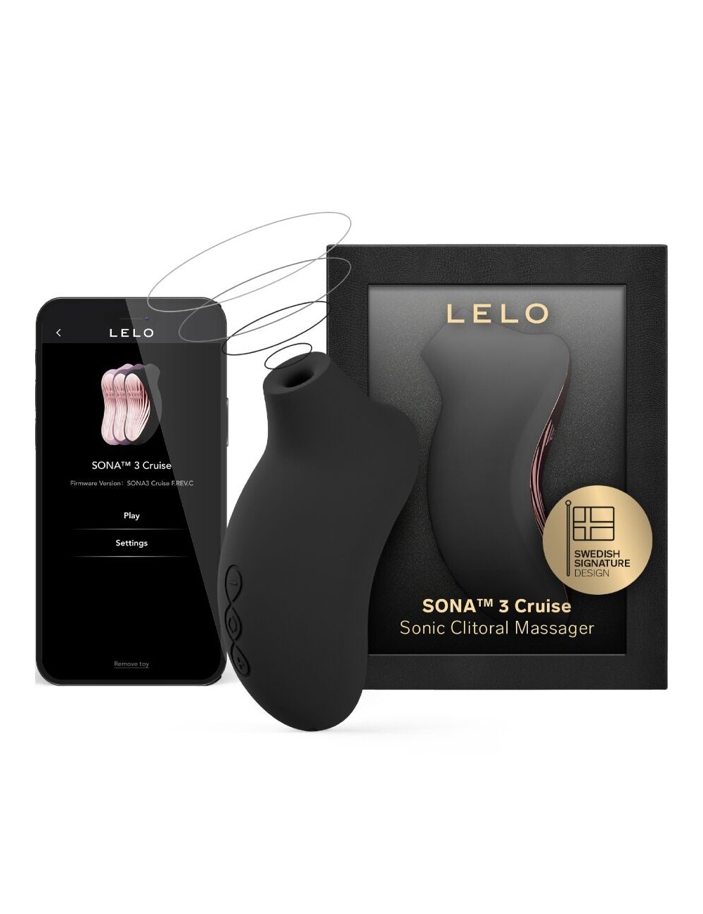LELO - SONA 3 CRUISE SONIC CLITORAL MASSAGER BLACK