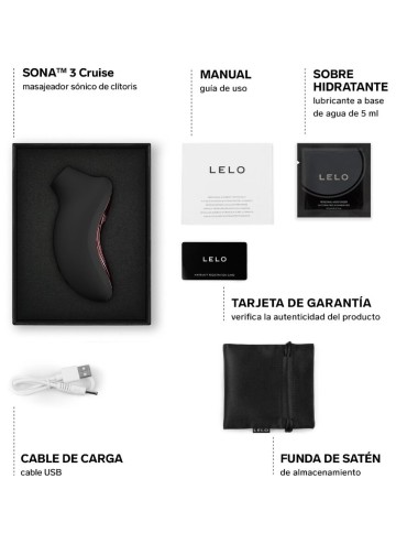 LELO - SONA 3 CRUISE SONIC CLITORAL MASSAGER BLACK