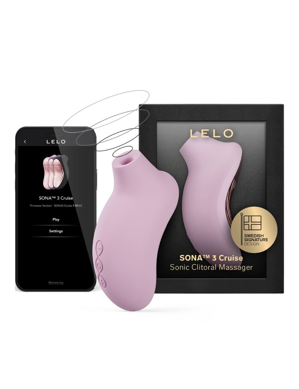 LELO - SONA 3 CRUISE SONIC CLITORAL MASSAGER SOFT PINK