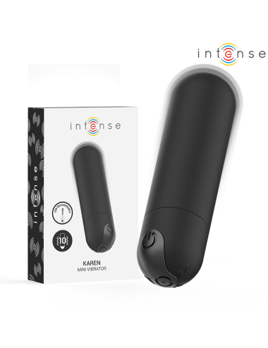 INTENSE - KAREN MINI RECHARGEABLE VIBRATING BULLET BLACK