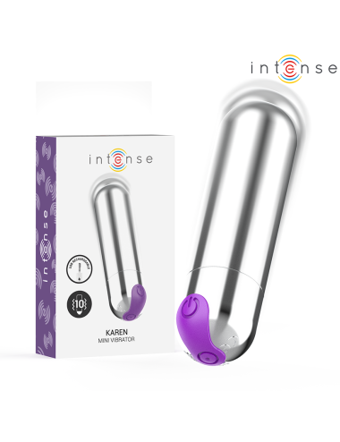 INTENSE - KAREN MINI RECHARGEABLE VIBRATING BULLET SILVER