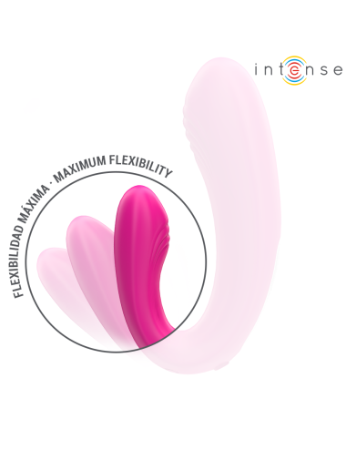 INTENSE - JANET DUAL U-SHAPED STIMULATOR AND VIBRATOR WITH REMOTE CONTROL PINK