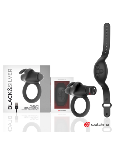 BLACK&SILVER - AGRON REMOTE CONTROL COCKRING WATCHME
