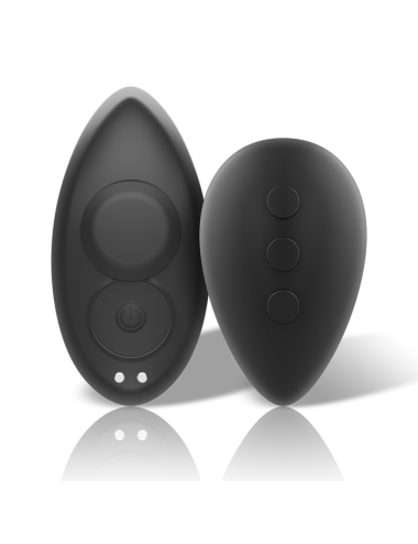 BLACK&SILVER - PRESTON RECHARGEABLE SILICONE VIBRATOR PANTIE BLACK