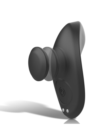 BLACK&SILVER - PRESTON RECHARGEABLE SILICONE VIBRATOR PANTIE BLACK