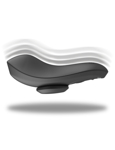 BLACK&SILVER - PRESTON RECHARGEABLE SILICONE VIBRATOR PANTIE BLACK