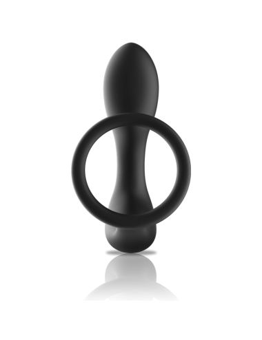 BLACK&SILVER - REMOTE CONTROL ANAL MASSAGER RECHARGEABLE SILICONE BLACK