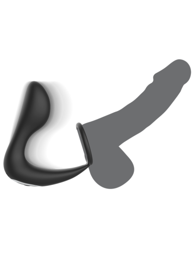 BLACK&SILVER - REMOTE CONTROL ANAL MASSAGER RECHARGEABLE SILICONE BLACK