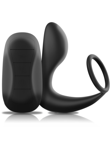 BLACK&SILVER - REMOTE CONTROL ANAL MASSAGER RECHARGEABLE SILICONE BLACK