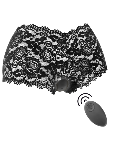 BLACK&SILVER - ZARA REMOTE CONTROL STIMULATOR WITH FREE PANTY