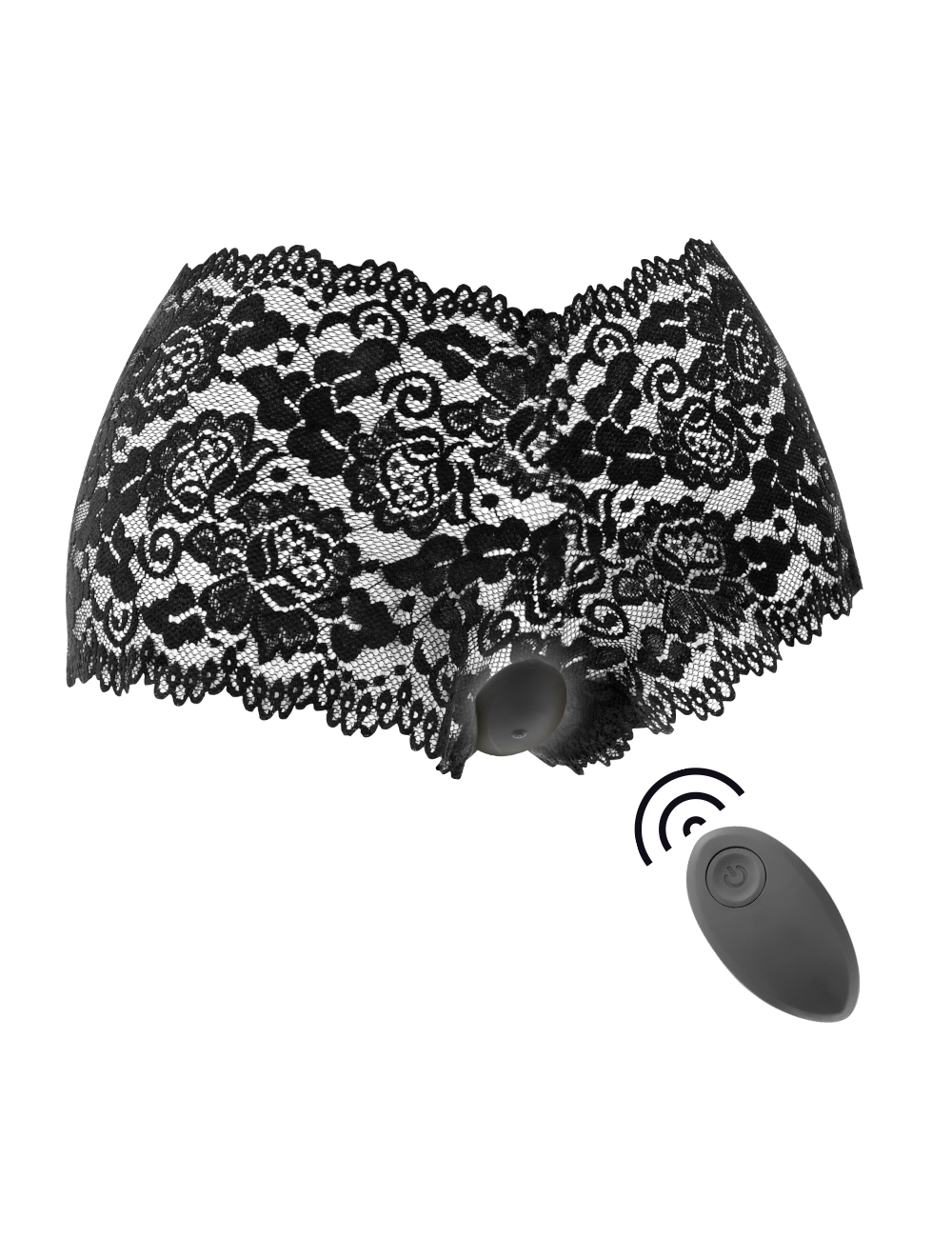BLACK&SILVER - ZARA REMOTE CONTROL STIMULATOR WITH FREE PANTY
