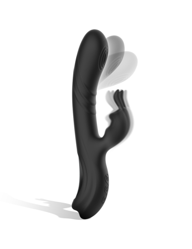 BLACK&SILVER - JAMIE RECHARGEABLE SILICONE RABBIT STIMULATOR BLACK