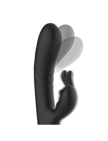 BLACK&SILVER - JAMIE RECHARGEABLE SILICONE RABBIT STIMULATOR BLACK