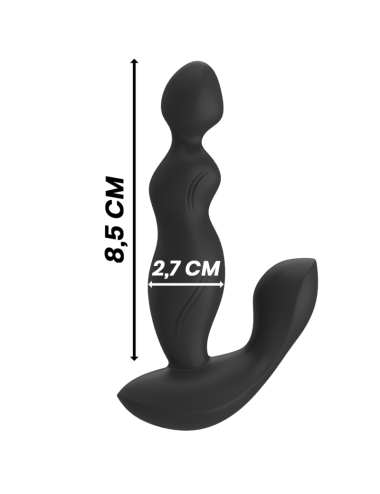BLACK&SILVER - CORA ANAL PLUG SILICONE REMOTE CONTROL