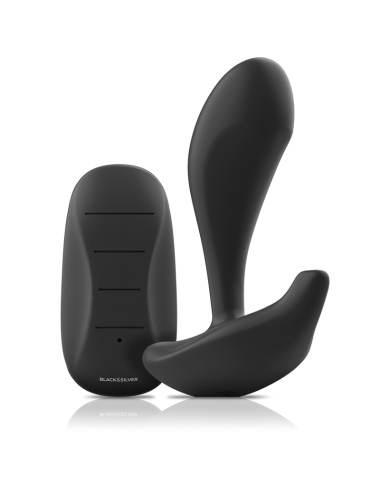 BLACK&SILVER - DWAYNE ANAL PLUG SILICONE REMOTE CONTROL